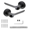 Decoranddecor Mirage Matt Black Internal Door Handles Lever On Rose