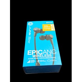 JLab Epic ANC Wireless Noise Cancelling InEar Headphones Bluetooth Black Earbuds