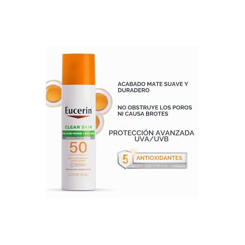 Eucerin - Loción de protección solar facial Sun Oil Control
