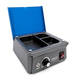 Calentador de Cera Eléctrico Dental de Cofias, Fundidor de Cera Profesional con Metal Suave Antiadherente y Aislante, Equipo de Laboratorio Joyería Analógico Olla con 3 Ranuras, Temperatura Ajustable