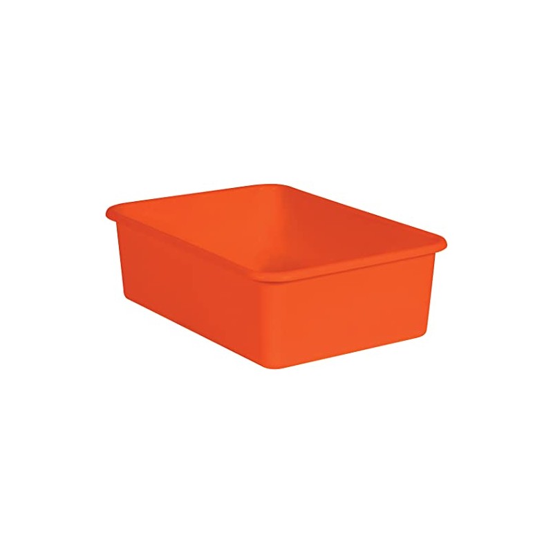 Teacher Created Resources® Orange Large Plastic Storage Bin
