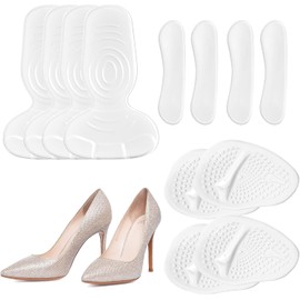 12Pcs Silicona Almohadillas para Pies, 6 Pares de Plantillas Antideslizante Almohadillas de Metatarso Alivio de Dolor Metatarso para Tacón Alto