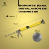2 Soportes Instalación De Gabinetes Poste Ajustable 115 Cm
