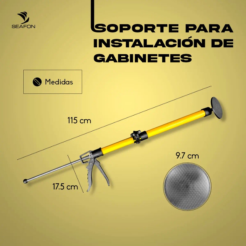 2 Soportes Instalación De Gabinetes Poste Ajustable 115 Cm