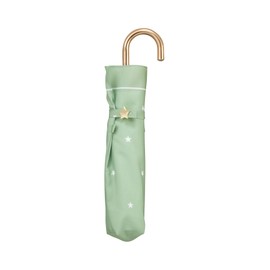 2024 Wpc. 2877-014-002 Folding Umbrella, Rim Line Star, Mini, Green, Rain Umbrella, Ribs, 19.3 inches (49 cm), Lightweight, Rain or Shine, Women's, Star, Adult, Cute, Stylish, Commuting to Work or