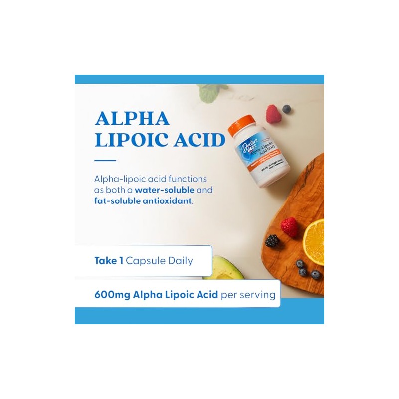 Doctor Best Ácido Alfa Lipoico 600mg Antioxidante Alpha Lipoic Acid