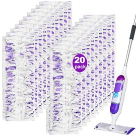 20 Count Disposable mop Pads Refills Compatible with Swiffer PowerMop Multi-Surface Mop and PowerMop Wood Mop, Replacement Pads Use for Floor Cleaning