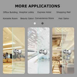 Smandy Shower Door Handle Shower Door Knob Door Handle Aluminium Alloy Chrome Plated Pull Handle Knob for Bathroom Shower Glass Door (#3)