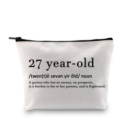 G2TUP Novel Inspired Gift 27-Year-Old Definition Makeup Bag Novel Of Manners Fan Cosmetic Bag Fiction Lover Gift Bookish Gift (27-Year-Old MB)