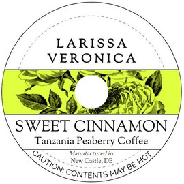 Sweet Cinnamon Tanzania Peaberry Coffee (Single Serve K-Cup Pods) (Gourmet, Naturally Flavored, Whole Coffee Beans) (12 pods, ZIN: 574753) - 2 Pack