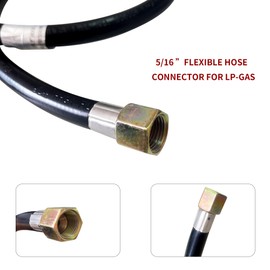 Gas Grill Regulator and Hose Propane Regulator with Hose 2.46 Feet Low Pressure 25-250PSI Propane Regulator for Most LP Gas Grill Heater and Fire Pit