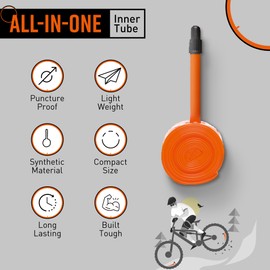 Tubolito S-MTB 26" x 1.8-2.5 Inch, 42 mm Presta Valve | Lightest & Smallest Mountain Bicycle Tube | Perfect Spare to Tubeless System