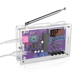 DONGKER FM Radio Kits, Soldering Projects DIY Electronic Kits Digital Radio Soldering Exercise Kit Wireless Receiver for Learning and Teaching (with 3.5 mm Headphone Jack Radio)