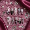 Bad Gyaru Pink Handmade Nail Tips - Short Coffin /