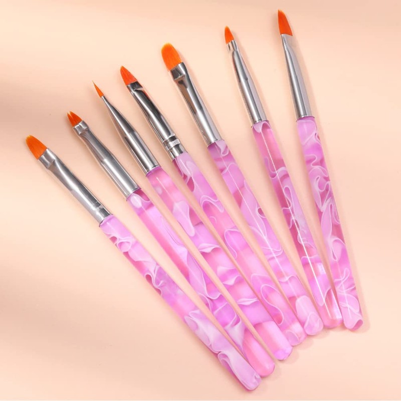 Gel Nails Brushes,7-Piece Sculpting Pencil Multifunctional Gel Nail Art Tool