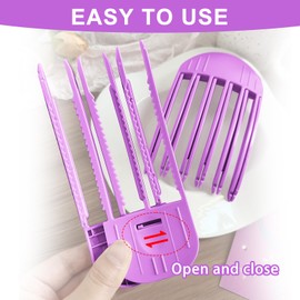 FrouJiesce Hair Volume Clips for Bangs, Root Lifting Volumizing Comb, 2-Piece Set, Purple