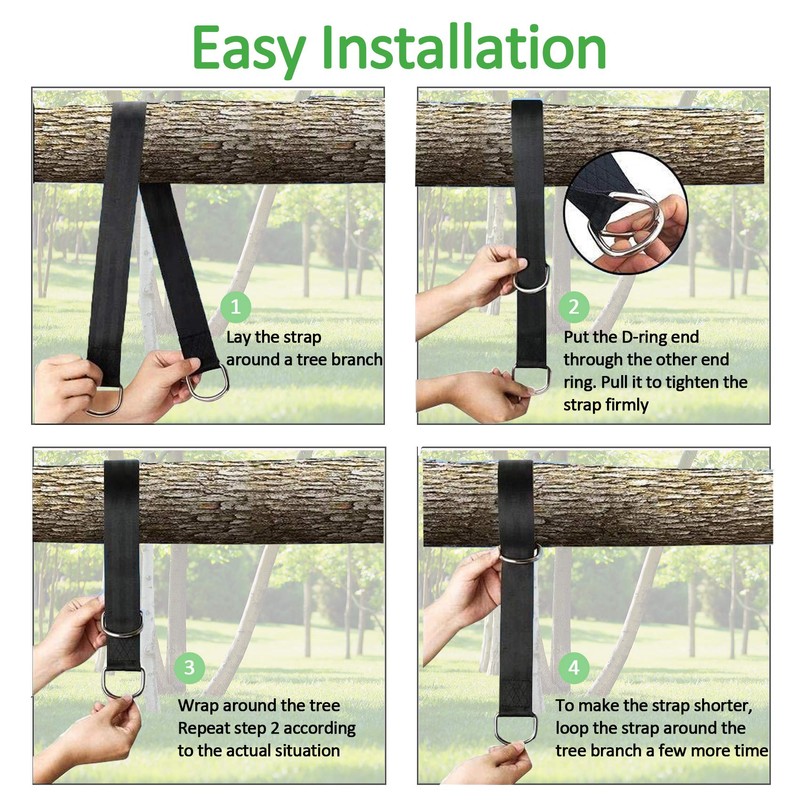Werflyto Safe Tree Swing Hanging Straps Kit, 3FT/10FT/15FT/20FT, Heavy Duty