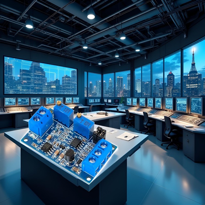 Blue Current to Voltage Module 0/4-20mA to 0-3.3V5V10V Voltage Transmitter