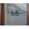 ZLKAPT Hello, No Soliciting Front Door Vinyl Decal -3.5X10" Polite