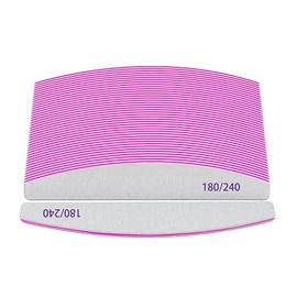 Limas de uñas profesionales, lima de uñas para uñas naturales, lima de uñas de grano 100/180/240 para uñas acrílicas, 12 unidades de lima de uñas de g