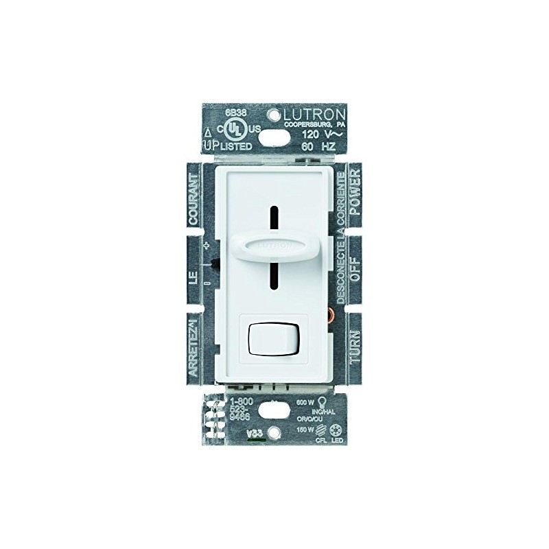 Lutron Skylark 150-Watt Single-Pole/3-Way Preset CFL-LED Dimmer SCL-153PR-WH