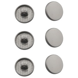 Alloy Shank Button ZCZQC 30PCS 15mm Metal Round Flat Buttons Coat Jacket Shirt Trousers Button for Sewing DIY Crafts and Jewelry Making Matt Silver