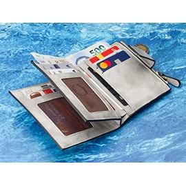 Cartera para Mujer Tipo Monedero N2347, Gris | Pequeña, Elegante, Práctica, Ideal para Regalo o Uso Diario