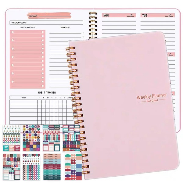Weekly Planner 52 Sheets Undated Weekly Planner A5 Planner Weekly