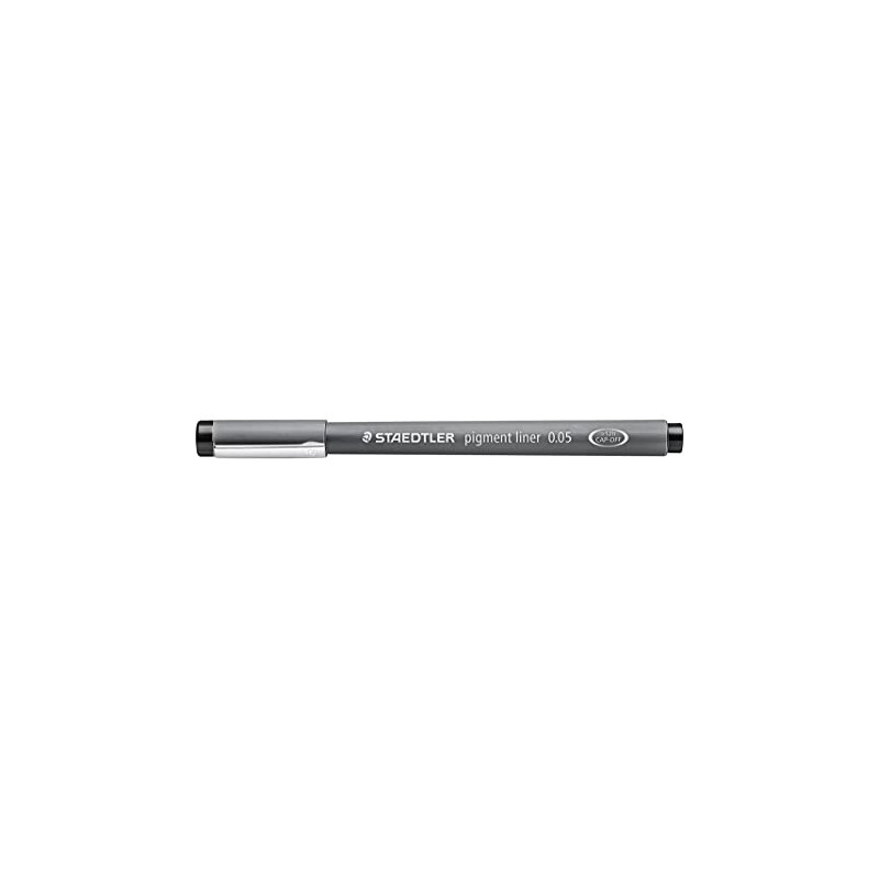 Staedtler 308 005-9 Water-Based Pen, Pigment Liner, Black, 0.05 mm,
