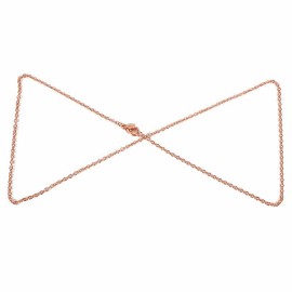 Unbranded BULK 10 Stainless Steel Necklace 18" - Rose Gold Plated Fine Flat Link - N113