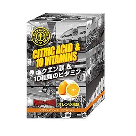 Gold's Gym Citric Acid Powder, Orange Flavor, 14 Packets
