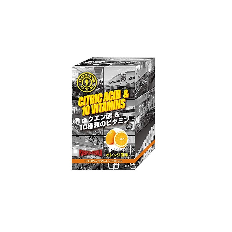 Gold's Gym Citric Acid Powder, Orange Flavor, 14 Packets