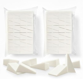 Blossique Makeup Sponges, 48 Pack of Triangle Cosmetic Wedges for Foundation & Powder Blending, Latex Free Foam Blenders, Smoothing Application for Liquid and Cream Makeup