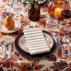 100 Pack Striped Linen-feel Napkins Bulk Striped, Brown