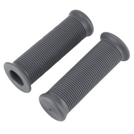 1 Inch Motorcycle Grips Vans Pair 1 Inch 25 mm Universal Motorcycle Vintage TPU Handlebar Grip (Dark Grey)