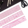 KEARING Clear Sewing Graph Fashion Design Ruler, Sandwich Line, 2