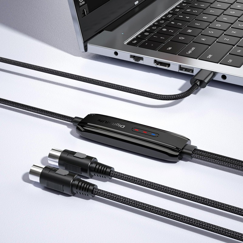 DigitalLife USB to 5-Pin MIDI Interface for PC and Mac