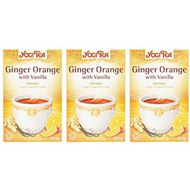 (3 PACK) - Yogi Tea - Ginger Orange with Vanilla Tea | 17 Bag | 3 PACK BUNDLE
