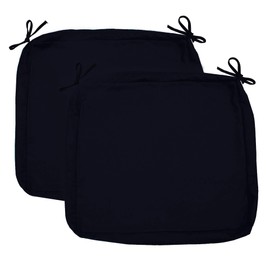 Sigmat Outdoor Seat Cushion Cover Water Repellent Square Chair Cushion Cover-Only Cover Black 20"x20"x2"(2 Covers)