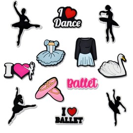 Papacharms Ballet/Painting/Garding/Zodiac/Circus troupe Shoe Charms Different Interest Theme Shoe Decoration PVC Clog Pins Ornaments Teens Women Men Gifts, Polyvinyl Chloride, pvc