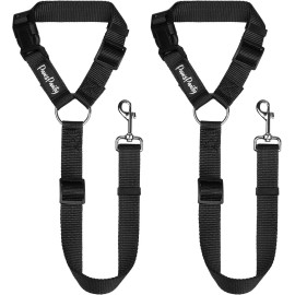 No Brand PawsPawty 2 Pack Headrest Dog Car Safety Seat Belt Adjustable Nylon Fabric Car