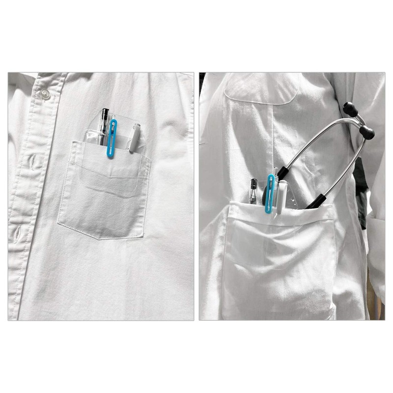 DS. DISTINCTIVE STYLE Shirt Pocket Protector 10 Pieces PVC Pocket