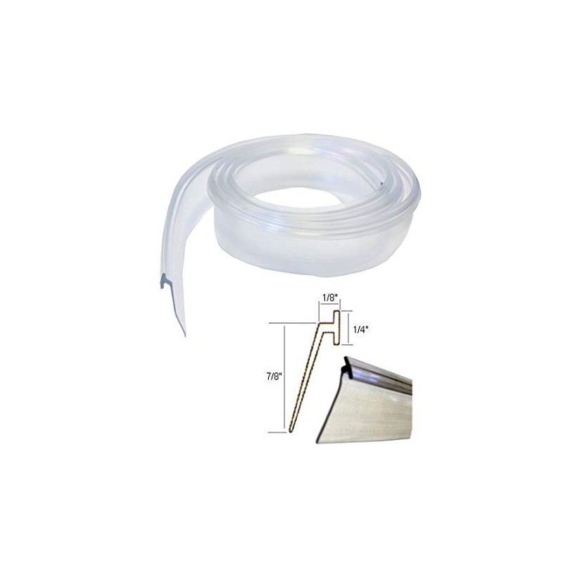 Angled Clear Vinyl Framed Shower Door Drip Sweep - 50