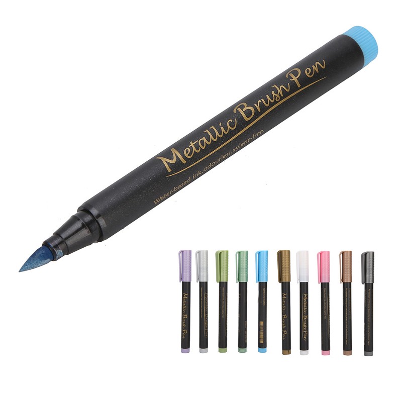 10pcs Paint Marker Metal Soft Head Water Based Marker DIY
