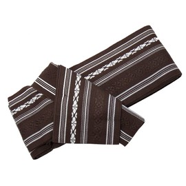 Kimonoya Sarasa mk-101 Cotton Dedicated Pattern One-Touch Yukata Belt Men's Cotton Square Belt in 6 Colors, E-Brown