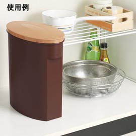 Isetou Isetou Rice Bag Storage Case, 11.0 lbs (5 kg), Brown