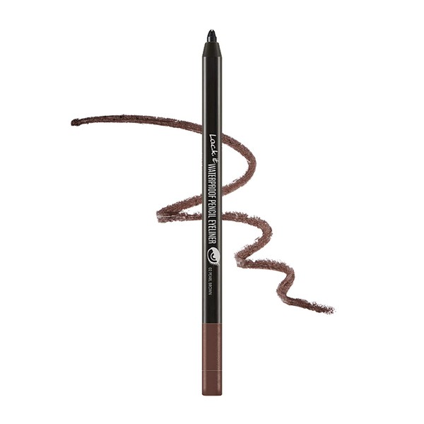 L.O.C.K. Color it Waterproof Pencil Eyeliner [ 02 Pearl Brown ], Long-Lasting Waterproof & Smudge-Proof Eyeliner, K beauty korean makeup eye line stick Net. 0.018 oz. / 0.5 g Shimmery Shadow