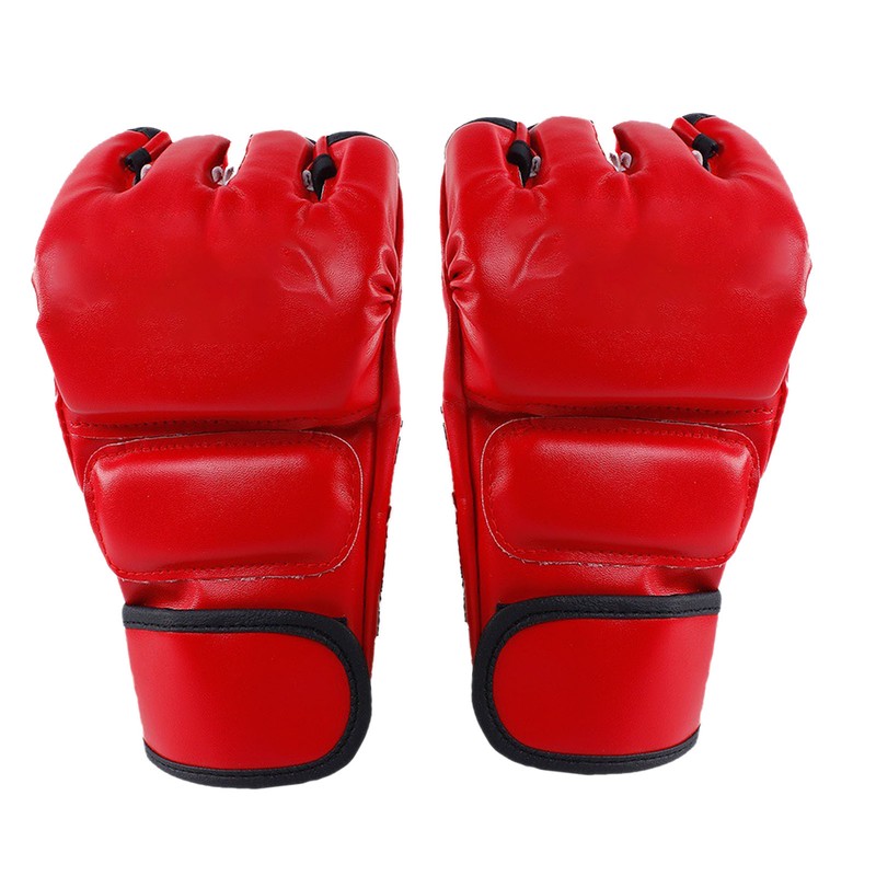 Adult Boxing Gloves Half Finger Open Palm Gloves for Kickboxing
