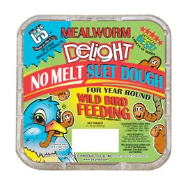C&S Mealworm Delight, No Melt Suet Dough, 11.75 Ounce (Pack of 12)