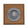 Modern Living Square Wireless Doorbell in Honey and Brushed Nickel